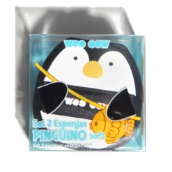 Conjunto 2 Esponjas Pinguim Soft