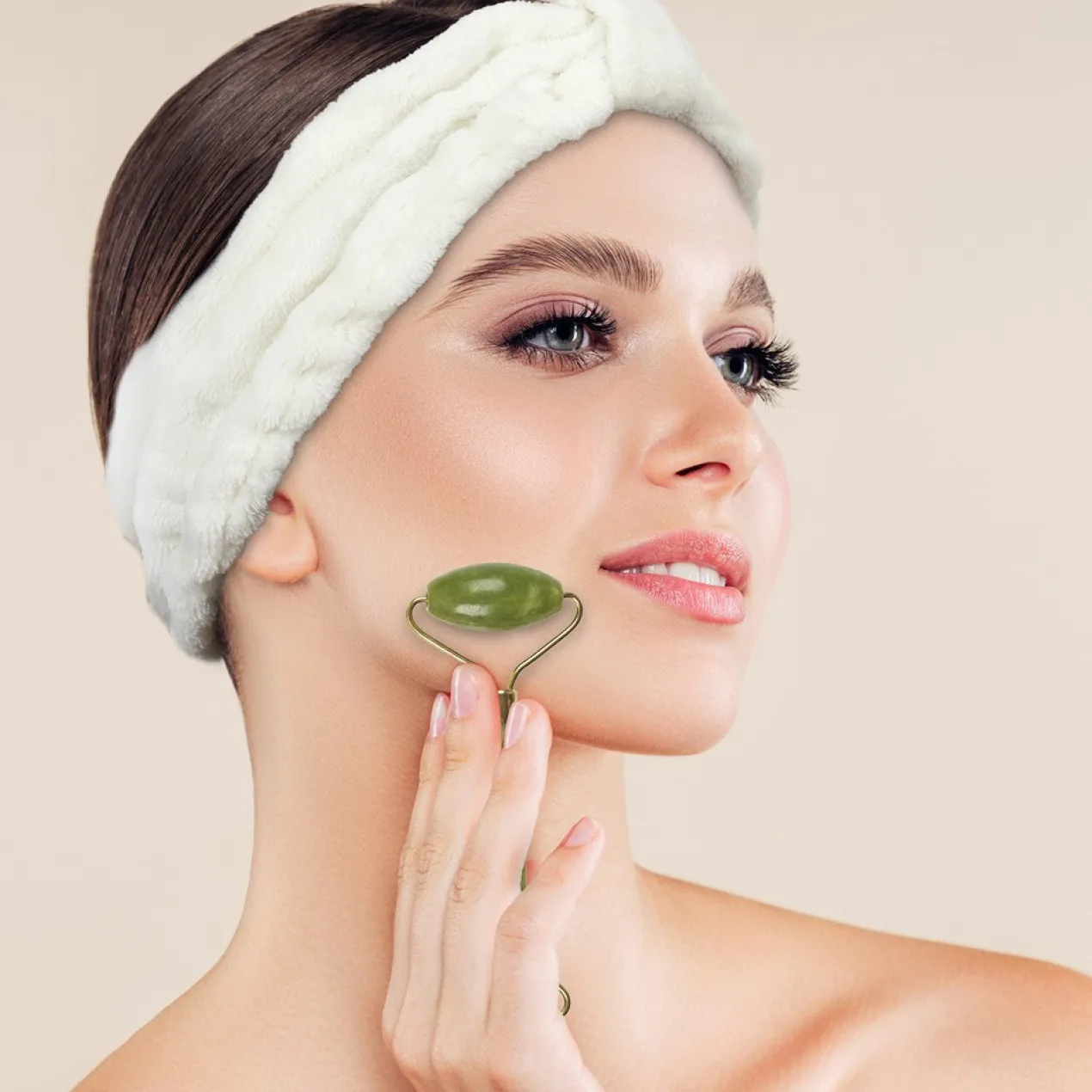 Conjunto Massajador Pedra de Jade + Fita