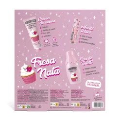 Conjunto Morango Nata Colónia + Óleo Labial + Creme de Mãos