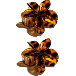 Conjunto 2 Pinças Tartaruga em Forma de Flor