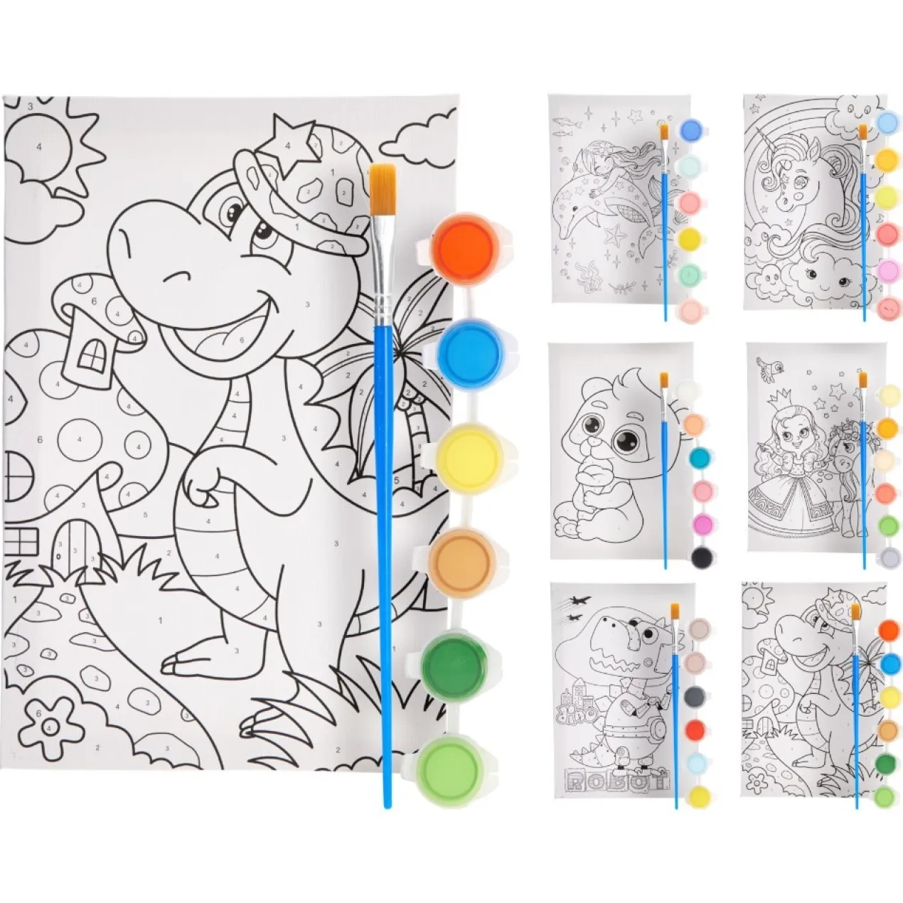 Conjunto Tela + Tintas