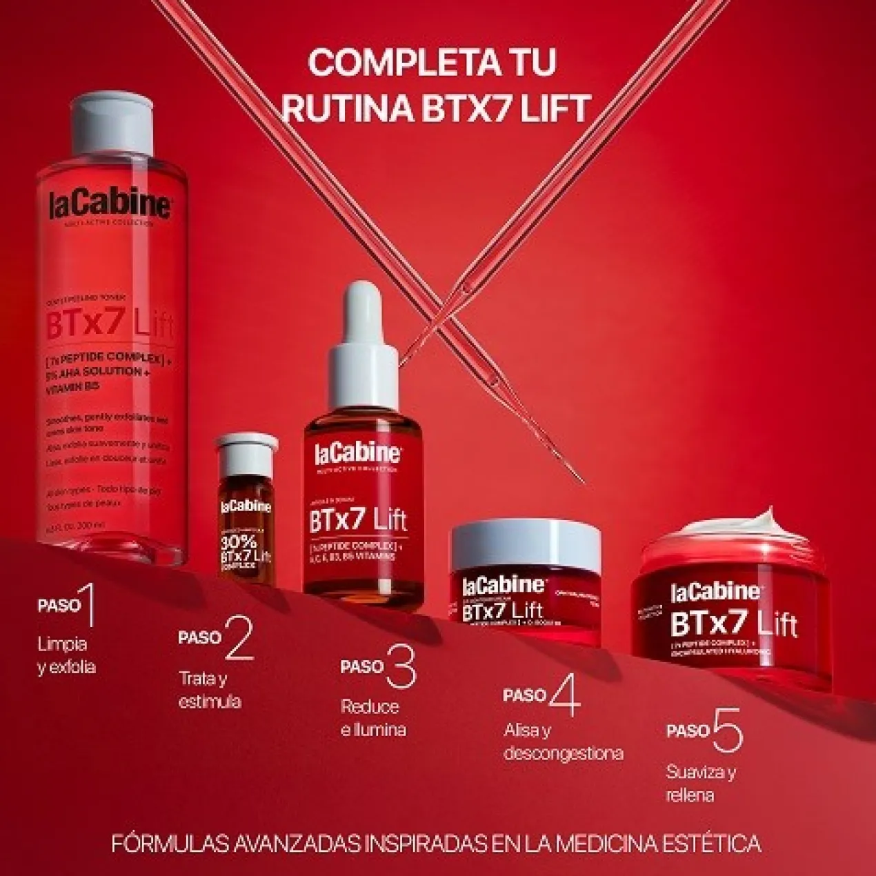Contorno de Olhos Antirrugas com 7 Péptidos e O₂ Booster BTx7 Lift