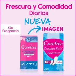 Cotton Feel Flexiform Pensos Diários Absorção Normal Sem Fragrância
