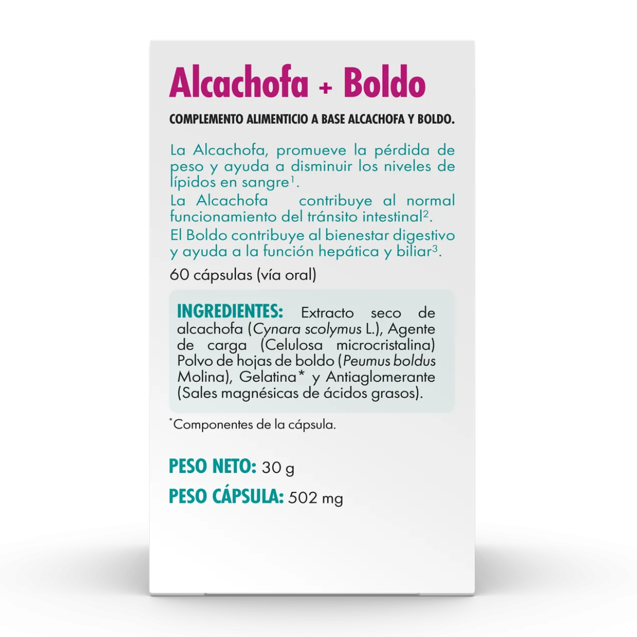 Cápsulas Alcachofra + Boldo