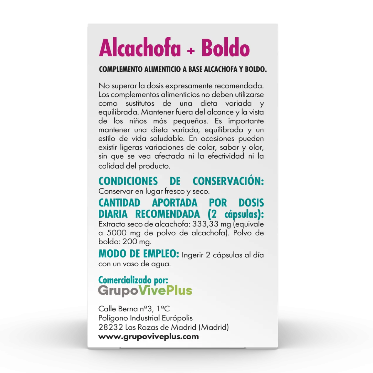 Cápsulas Alcachofra + Boldo