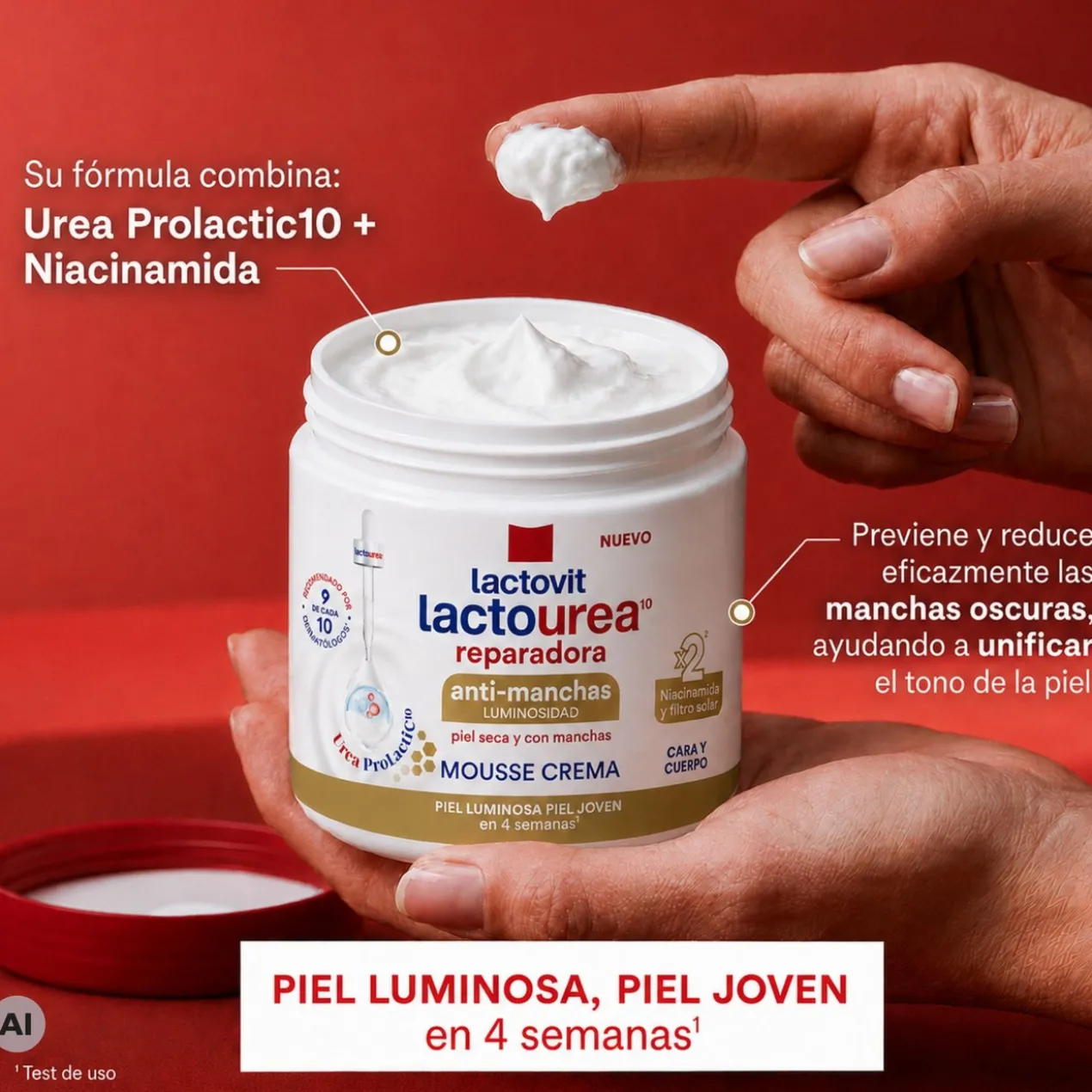 Creme Mousse Lactourea Anti-Manchas Luminosidade