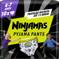 Cuecas Infantis Absorventes para Noite Ninjamas (idade 4-7)