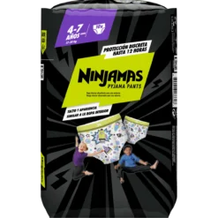Cuecas Infantis Absorventes para Noite Ninjamas (idade 4-7)