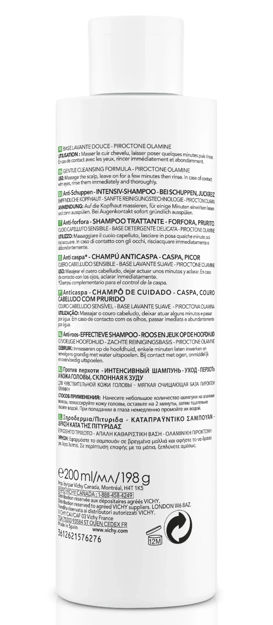 Dercos Champô Anticaspa para Couro Cabeludo Sensível
