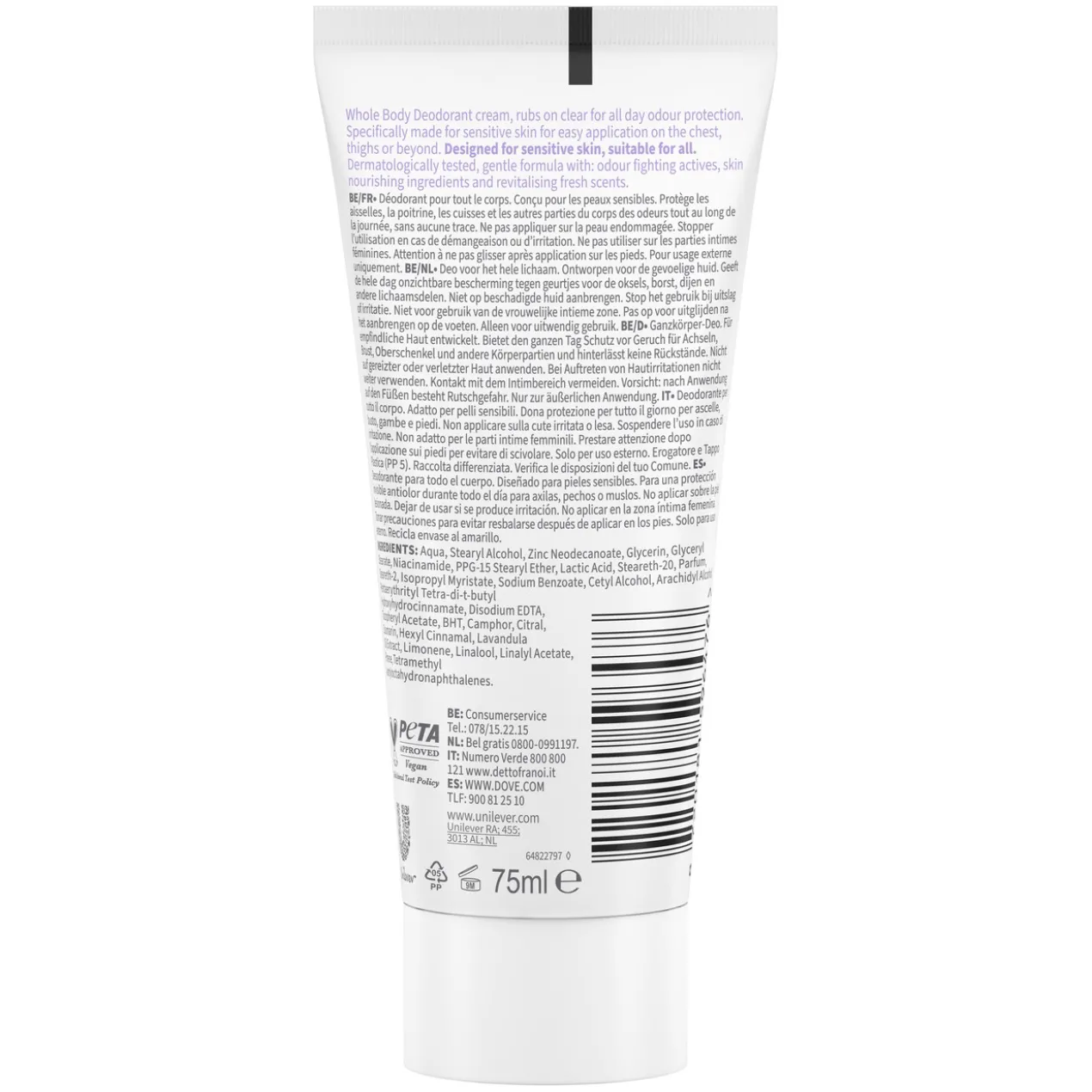 Desodorizante em Creme para Todo o Corpo Lavanda & Camomila