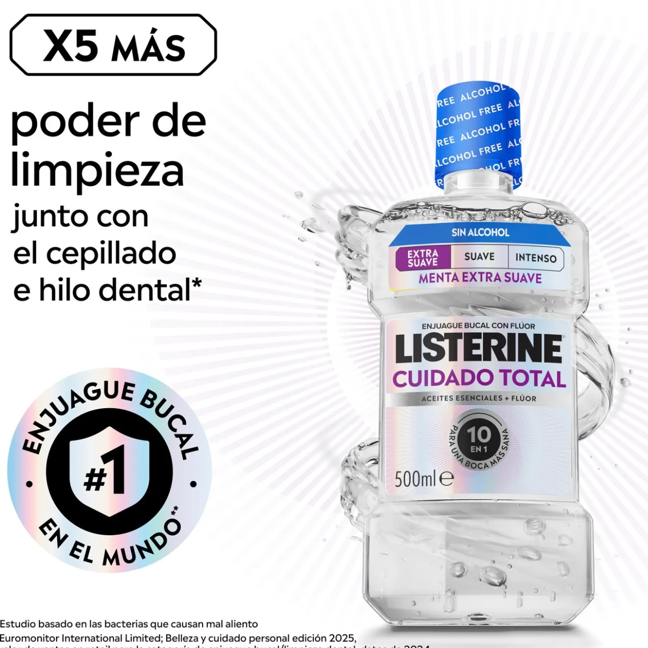 Elixir Bucal Cuidado Total Extra Suave