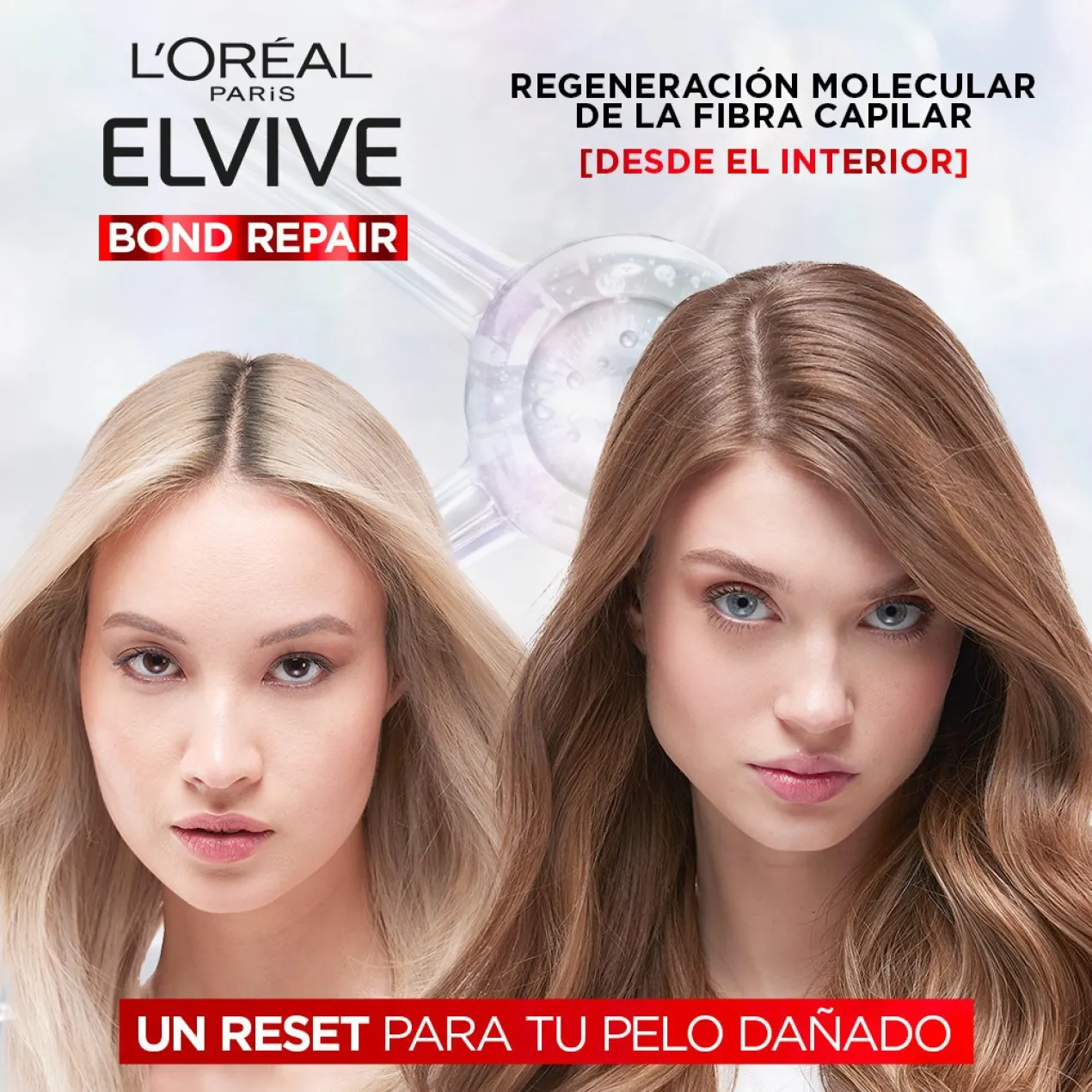 ELVIVE Bond Repair Sérum sem enxaguamento Rotina de Reconstrução Profunda