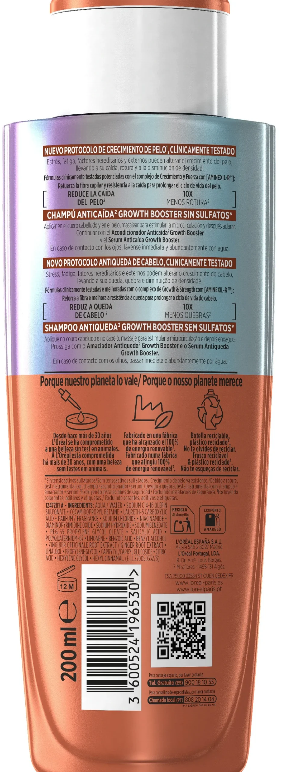 Elvive Growth Booster Champô Antiqueda