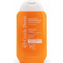 Emulsão Bronzeadora Protetor Solar peles atópicas SPF 50+