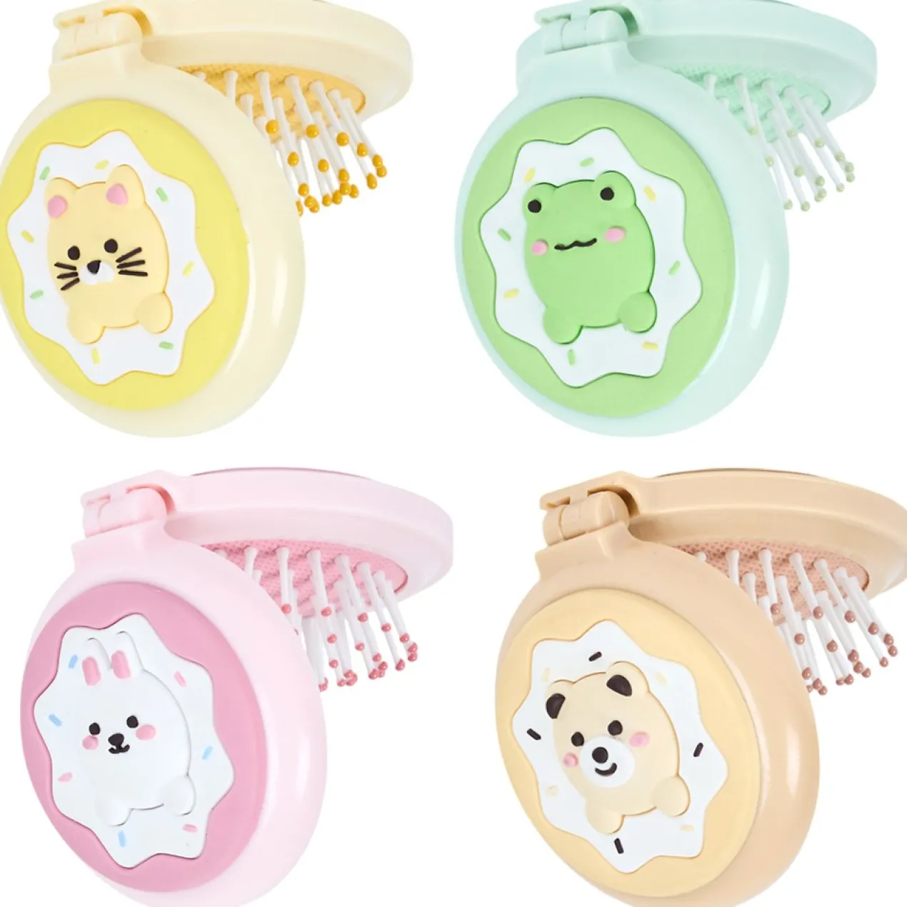 Escova com Espelho de Bolso Kawaii