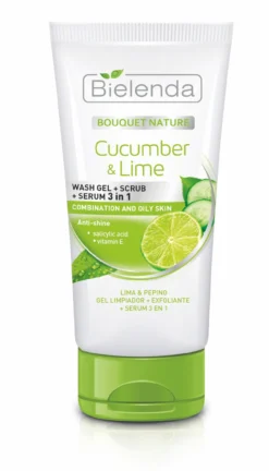 Esfoliante Facial 3 em 1 Pepino & Lima