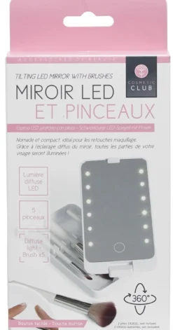 Espelho Led com Pincéis