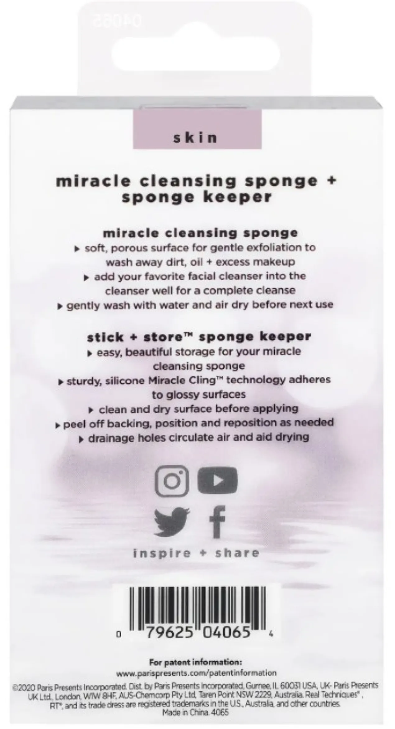 Esponja Miracle Cleansing Sponge + Stick & Store Sponge Keeper