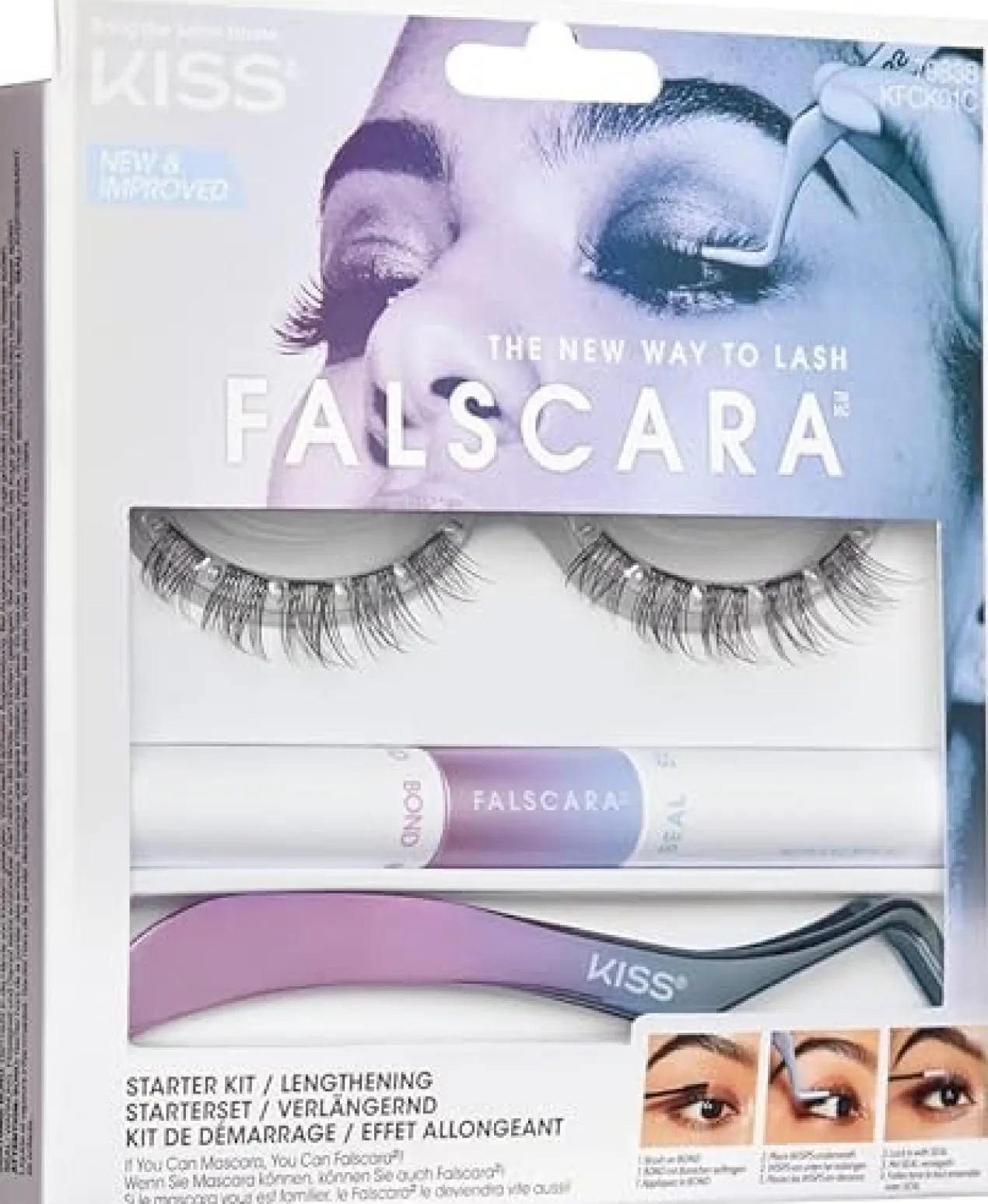Falscara Eyelash Starter Kit Efeito Alongamento