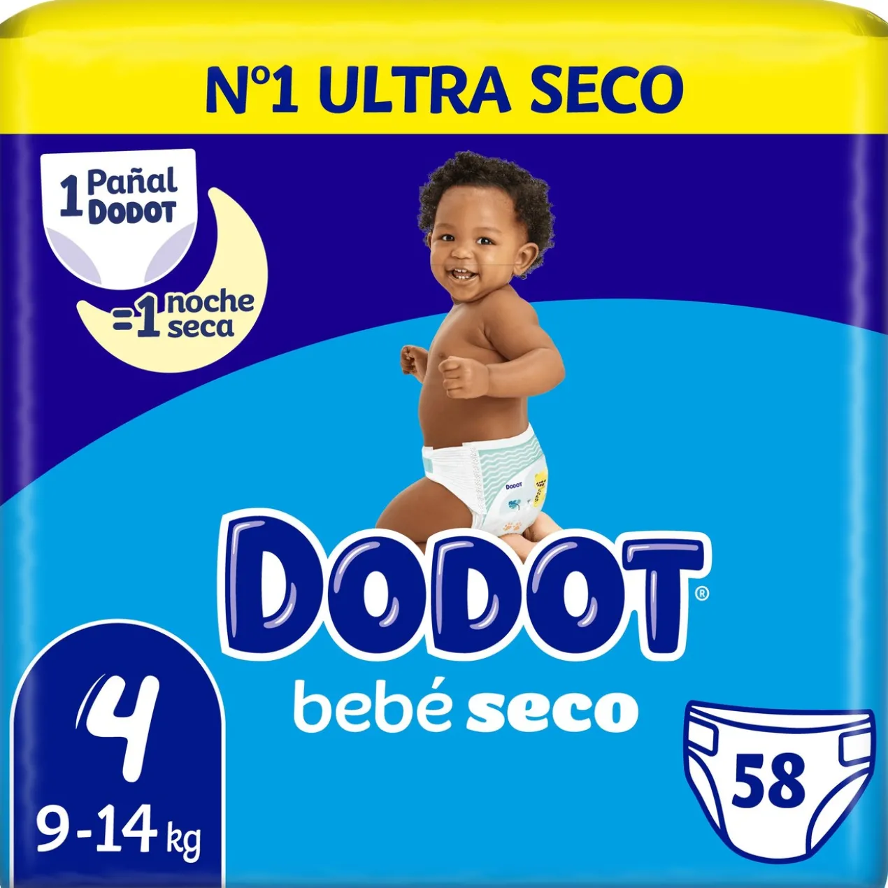 Fraldas Bebé Seco T4 (9-14 kg)