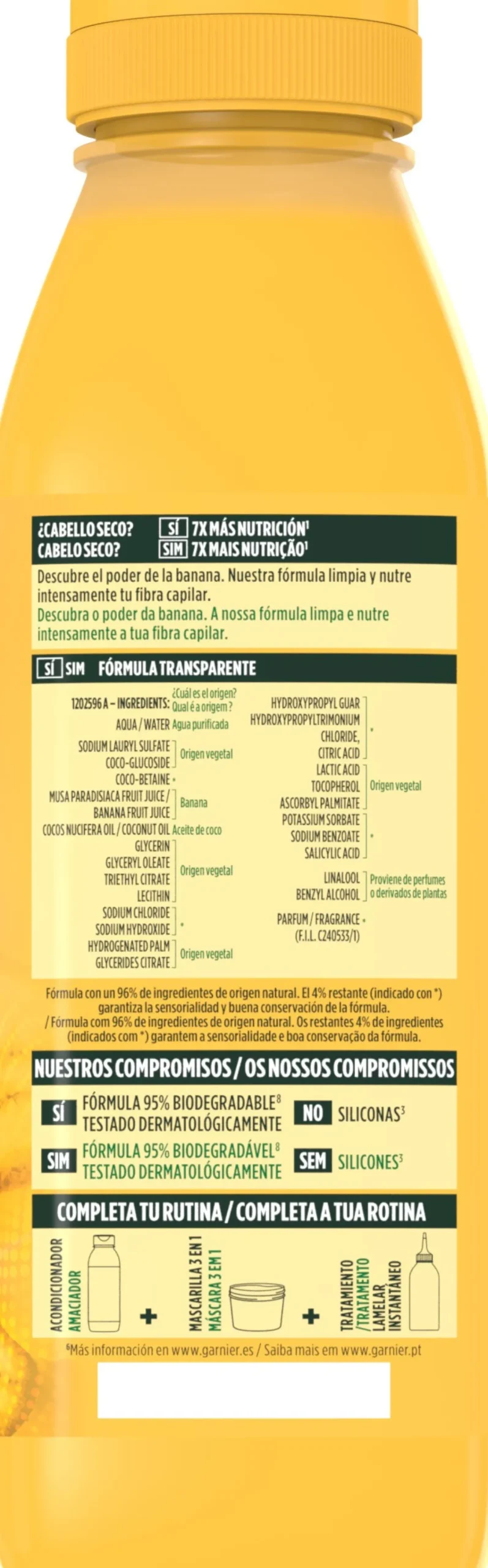Fructis Hair Food Banana Ultra Nutritivo Champô