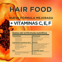 Fructis Hair Food Máscara Capilar 3 em 1 Papaia