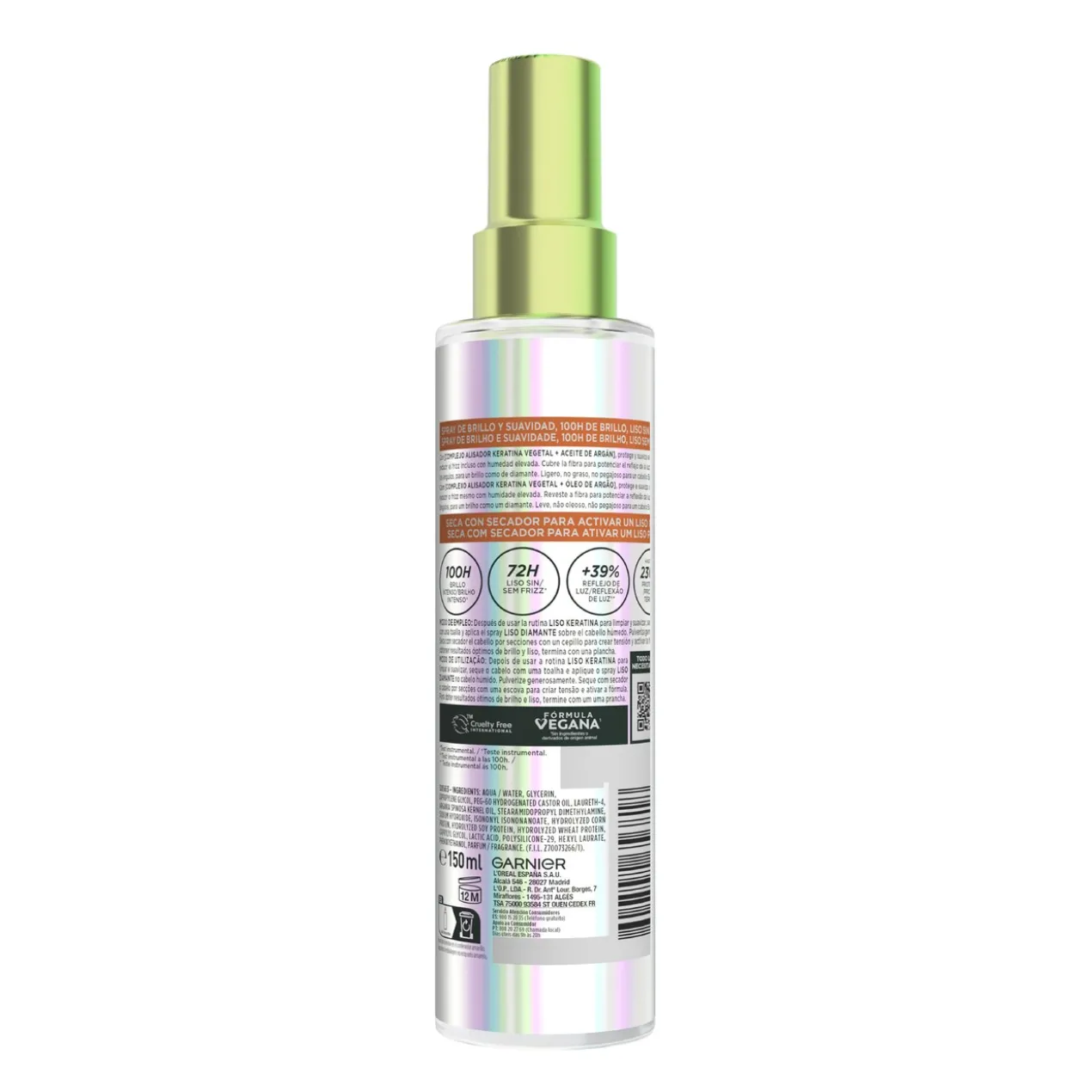 Fructis Liso Diamante Spray de Brilho e Suavidade