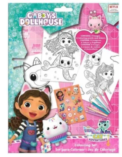 Gabby's Dollhouse Conjunto de Colorir e Autocolantes