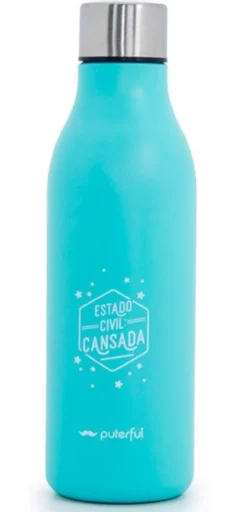 Garrafa Térmica Turquesa - Estado Civil