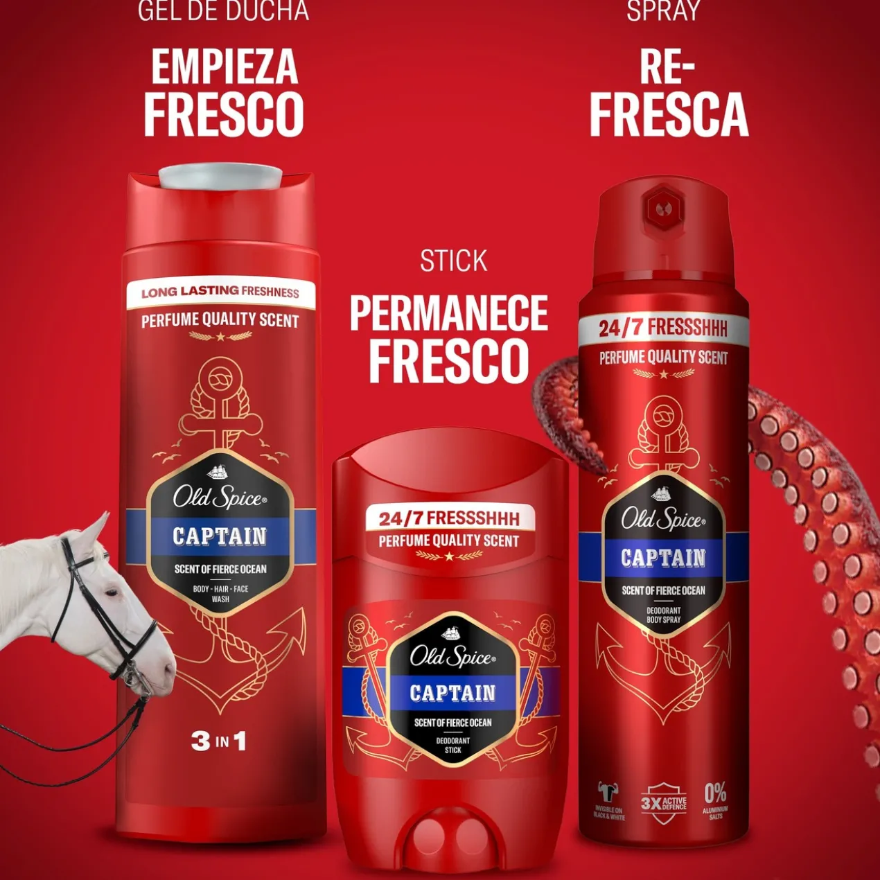 Gel de Duche Captain 3 em 1