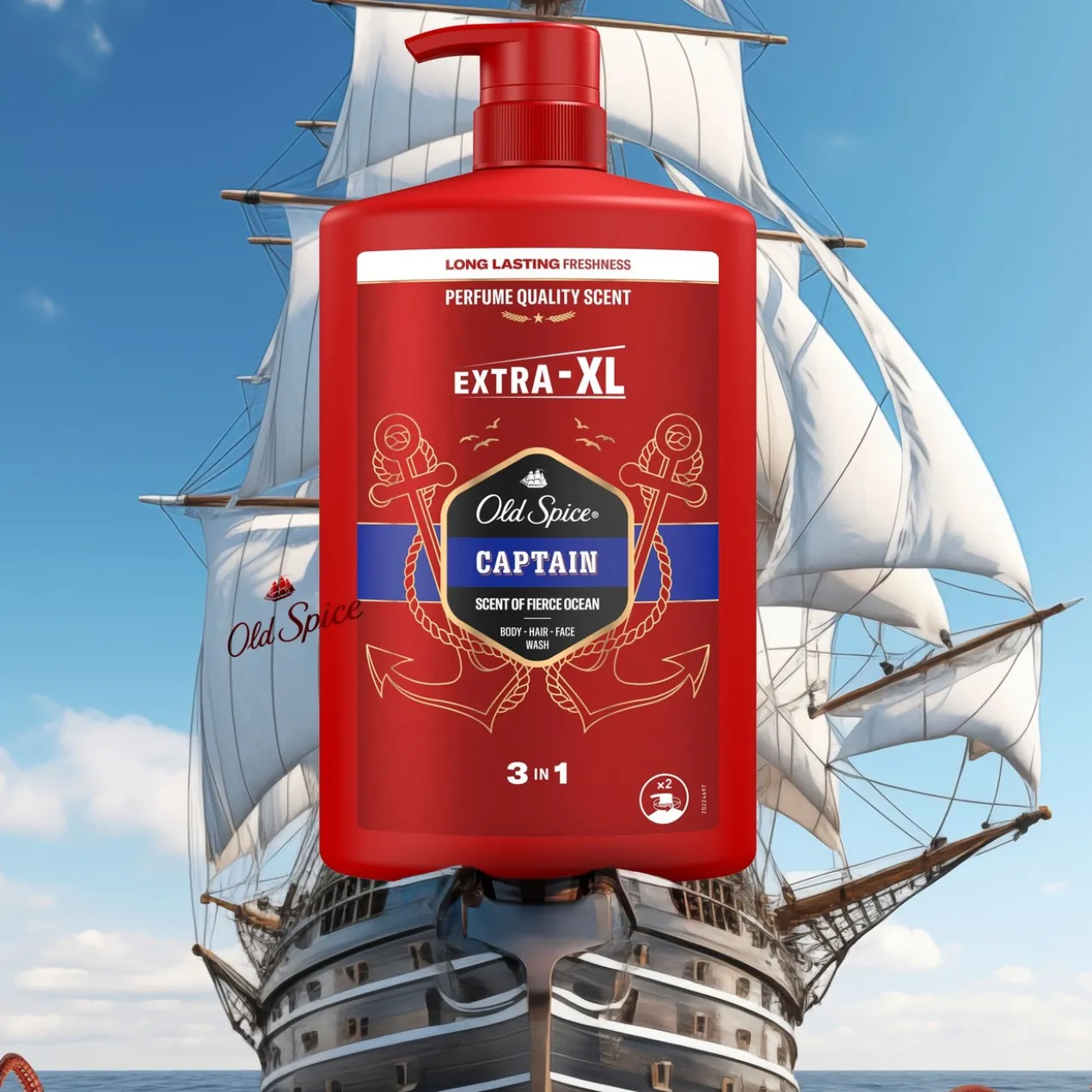 Gel de Duche Captain 3 em 1