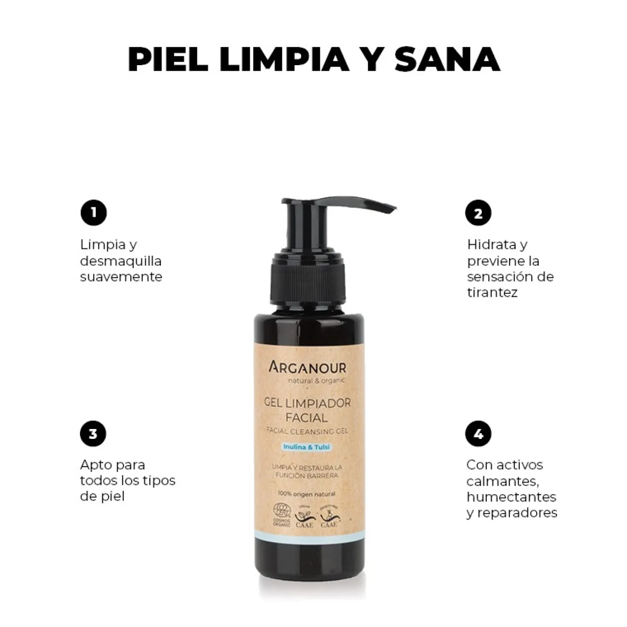 Gel de Limpeza Bio e Vegan para Rosto