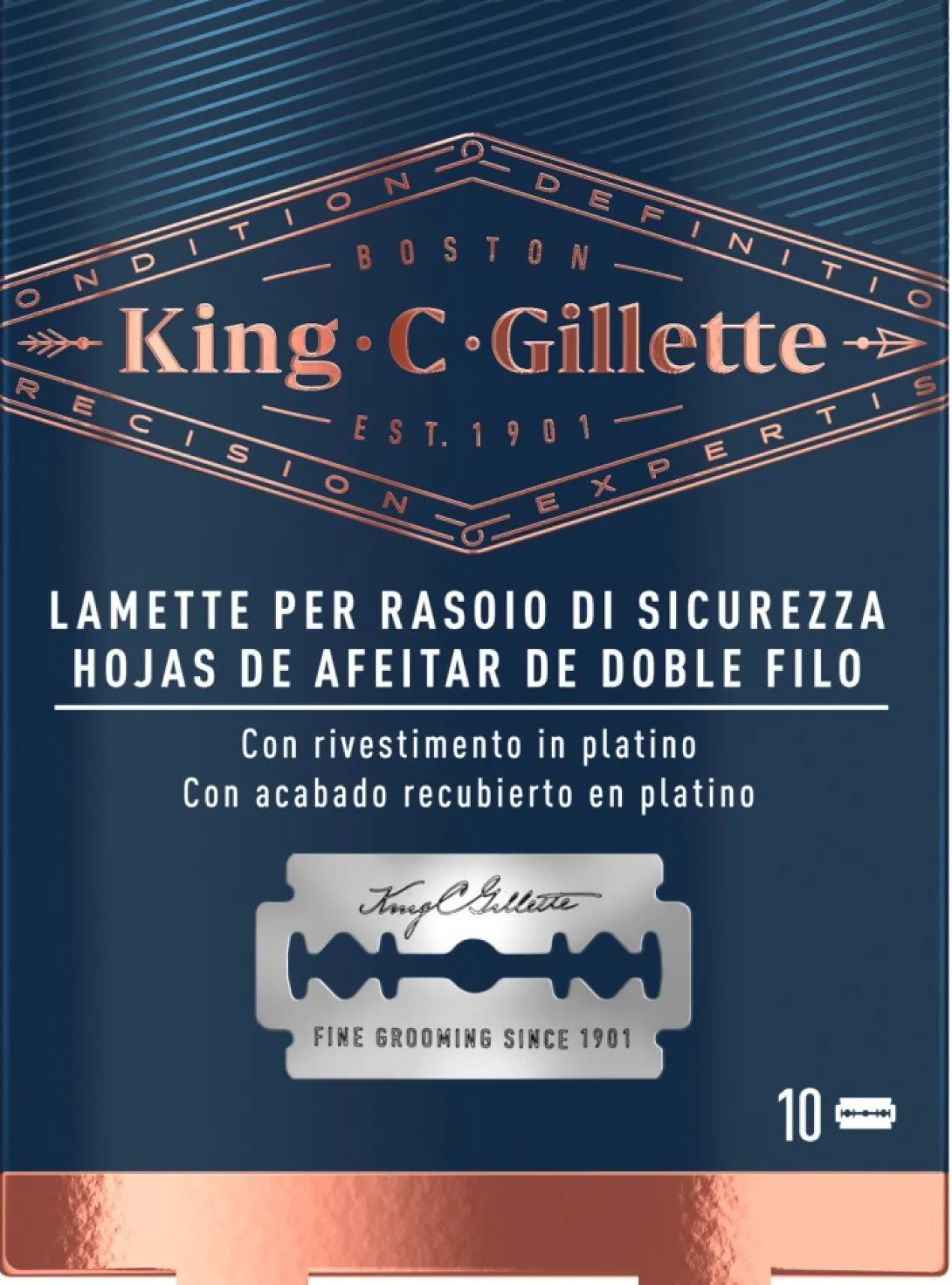 Gillette King C. Lâminas de Barbear de Duplo Fio
