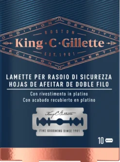 Gillette King C. Lâminas de Barbear de Duplo Fio