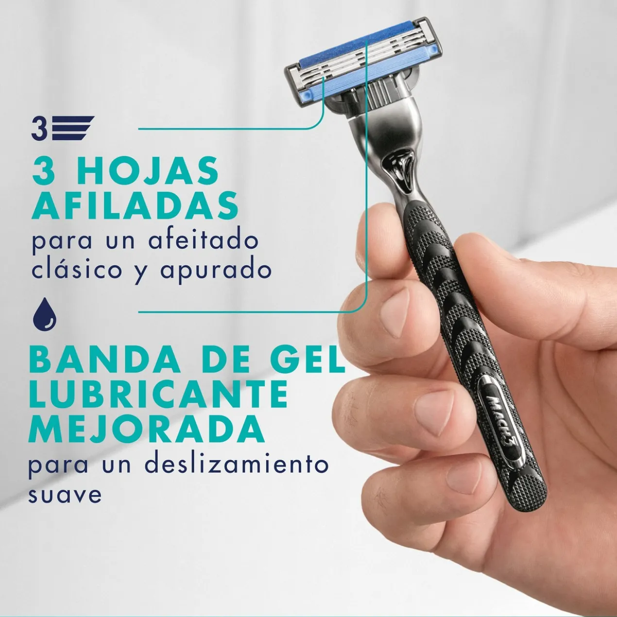 Gillette Mach3 Pack Poupança 7+1 Recargas para Máquinas de Barbear Masculinas