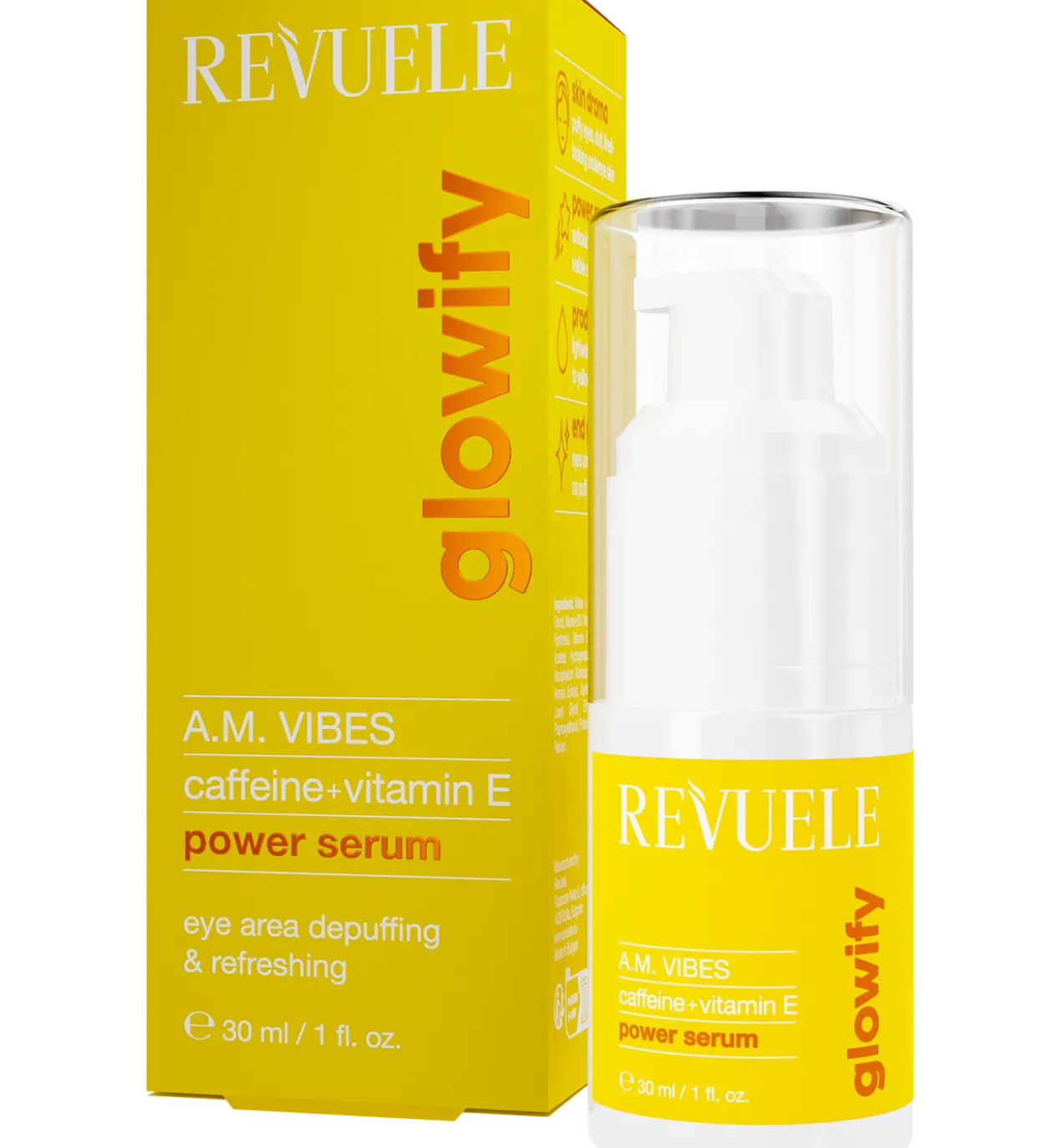 Glowify A.M. Vibes Power Serum Cafeína + Vitamina E