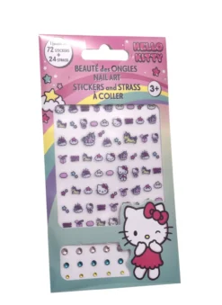 Hello Kitty Autocolantes e Pedras Strass para Decoração de Unhas
