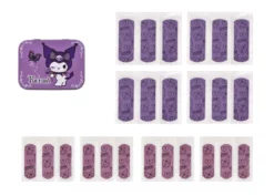 Hello Kitty Kuromi Caixa de Pensos Infantis Brilhantes