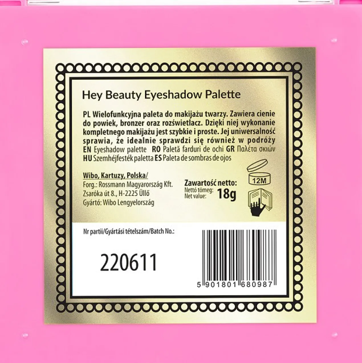 Hey Beauty Paleta de Sombras