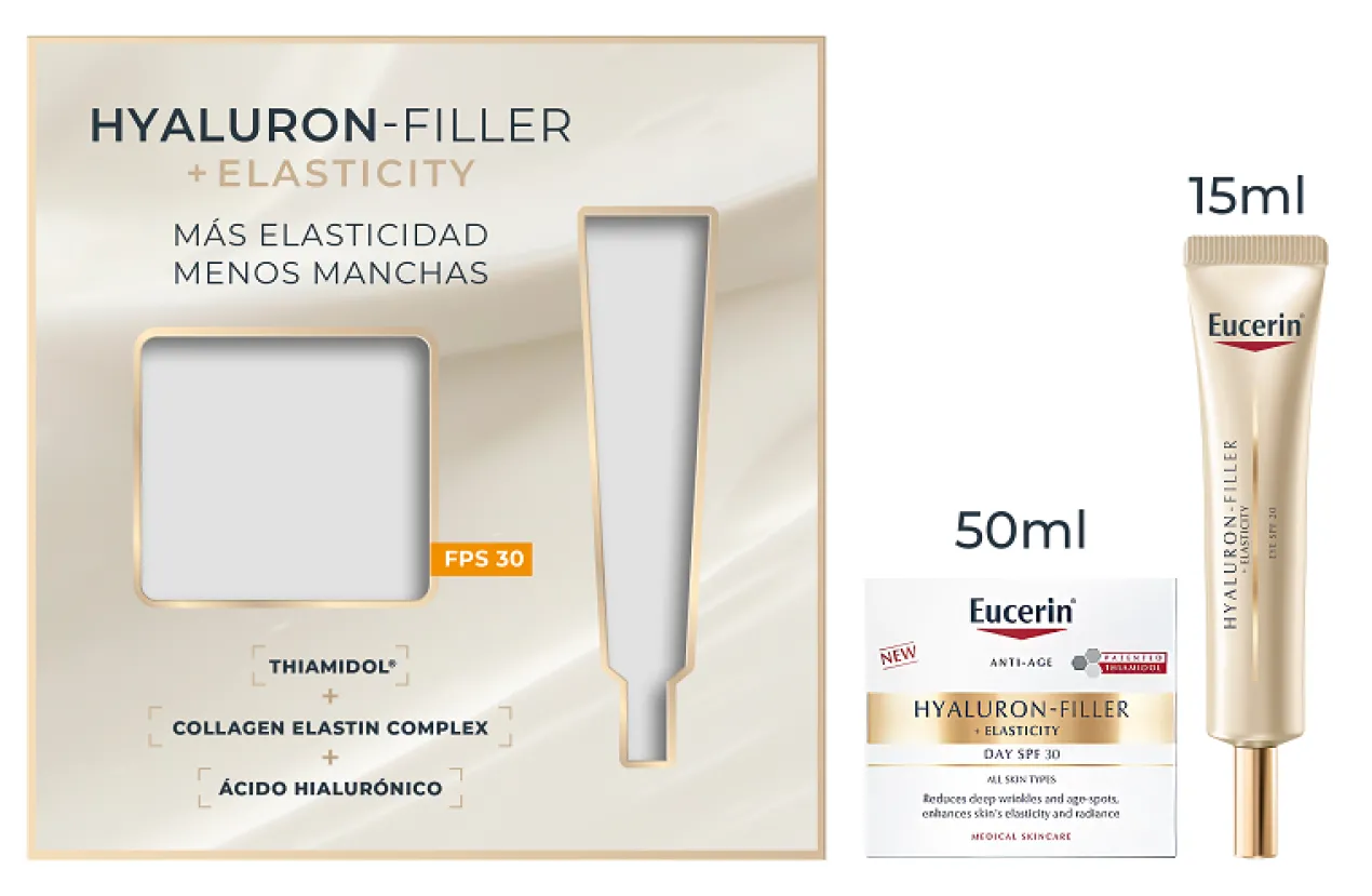 Hyaluron Filler + Elasticity Creme de Dia SPF30 + Contorno de Olhos