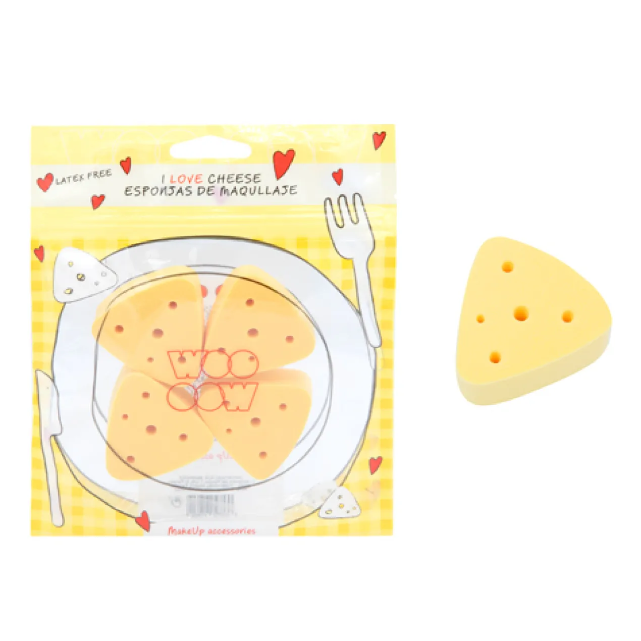 I Love Cheese Esponjas de Maquilhagem