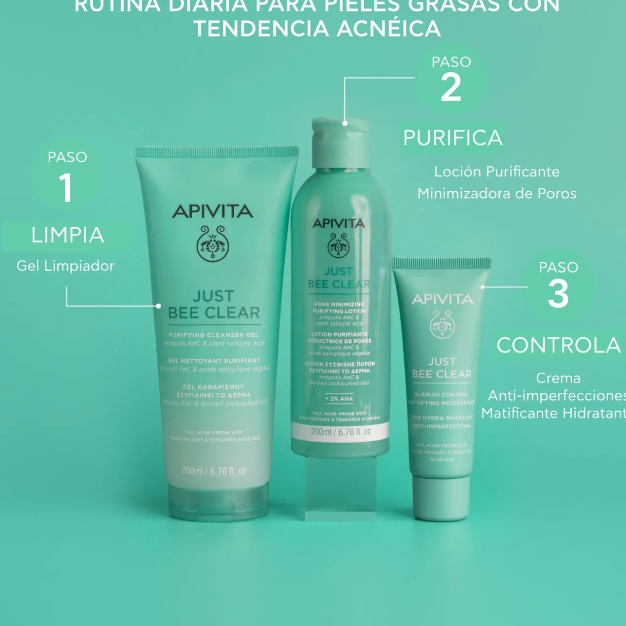 Just Bee Clear Loção Purificante Minimizadora de Poros