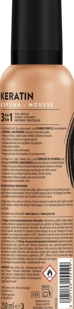 Keratin Espuma Fixadora 48 h Spray