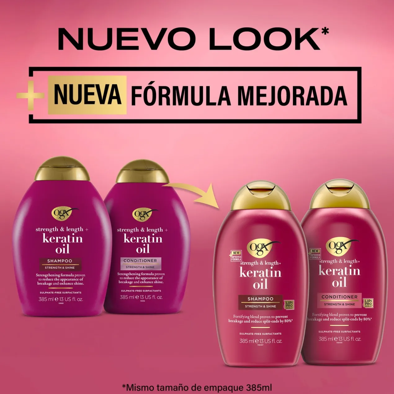 Keratin Oil Champô Força & Brilho