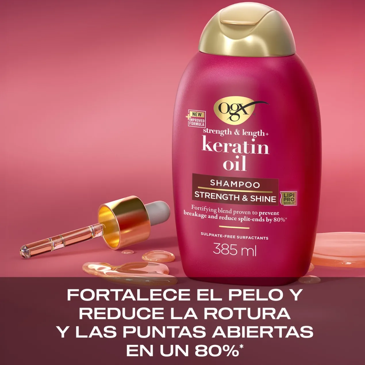 Keratin Oil Champô Força & Brilho