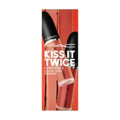 Kiss It Twice Powder Liquid Duo Estojo Batons Alaranjados (988 Little Tale e 984 Billion Smile)
