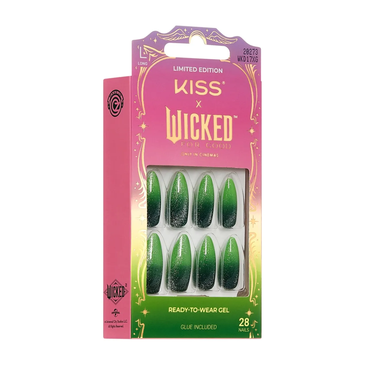 Kiss x Wicked For Good I Feel Wicked Conjunto de Unhas Postiças