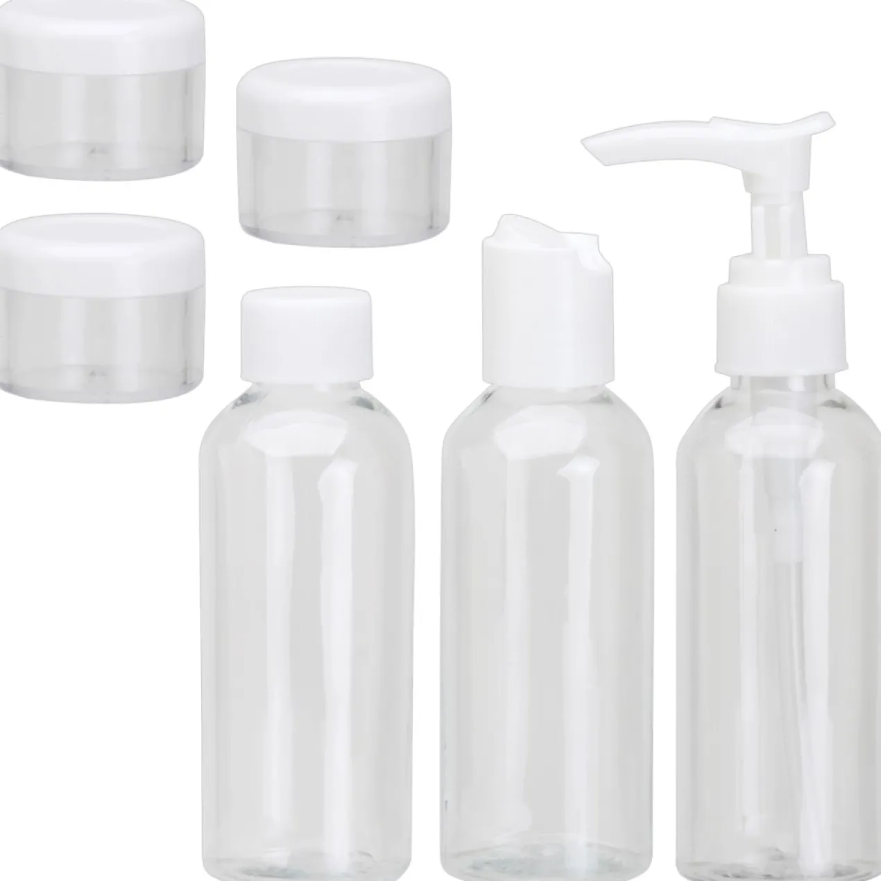 Kit de Viagem com Frascos Reutilizáveis