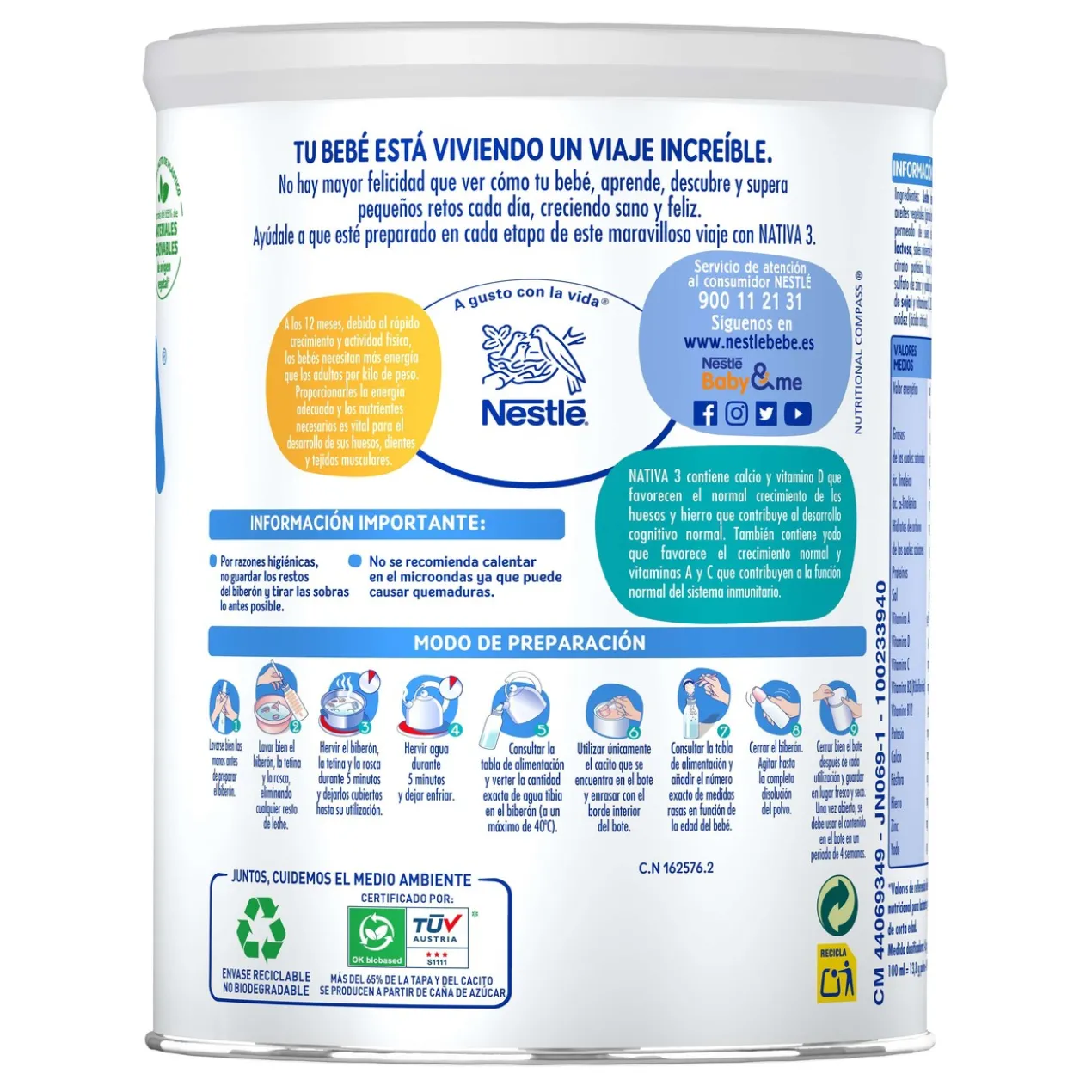Leite de Crescimento Nativa 3