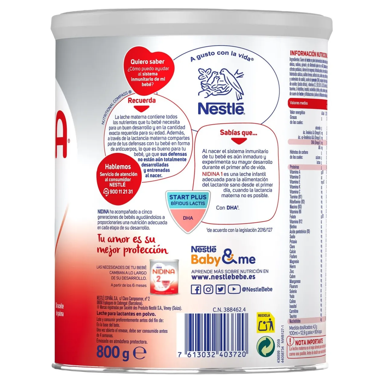 Leite de Início Nidina 1 Premium